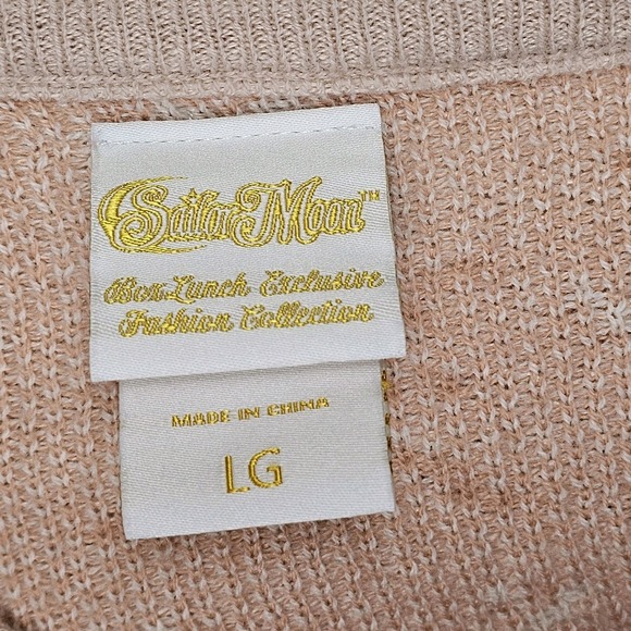 Sailor Moon Luna Guardian Symbols Womens L Sweater Box Lunch Exclusive Pink - Picture 5 of 6